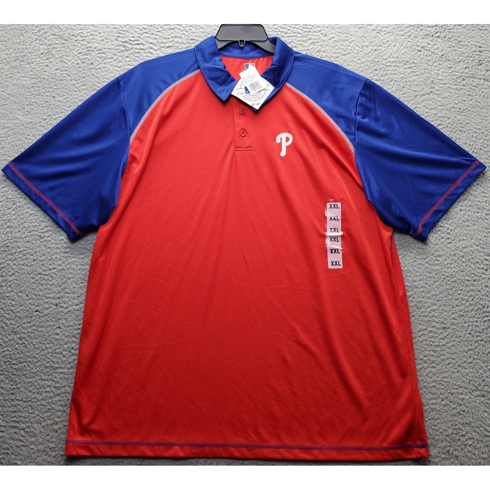 Philadelphia Phillies Genuine Merchandise Polo Shirt Baseball Men XXL Multicolor
